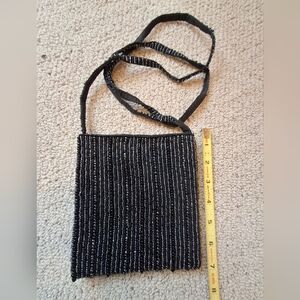 Elegant Black Beaded Women's Bag